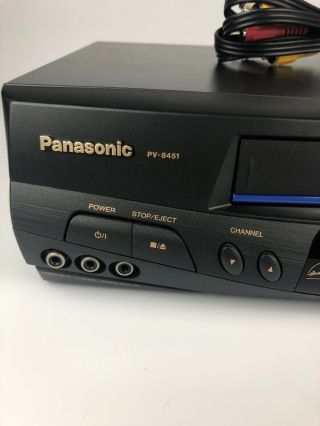 Panasonic PV - 8451 VCR 4 - Head Hi - Fi Stereo Omnivision VHS w/AV Cable 3