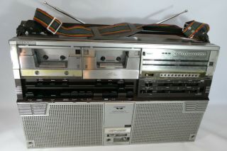 Old Vintage Sharp Gf - 555e Boombox Ghettoblaster Portable Radio/ Stereo Read