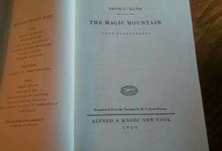 The Magic Mountain (Thomas Mann) 1939 3