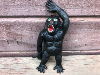 Vintage King Kong Black Gorilla Rubber Jiggler On String Figure 8 " Hong Kong