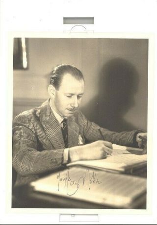 Vintage 8x10 Autographed Photo Of Big Band Leader Ray Noble