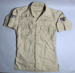 Vintage Vietnam Era Us Air Force Usaf Tan Khaki 1505 Short Sleeve Shirt 60 