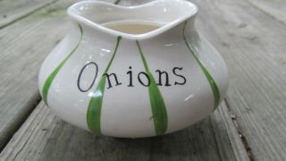 Vintage Holt Howard 1958 Onions Condiment Dish Pixieware Bottom Only Jar Kitsch
