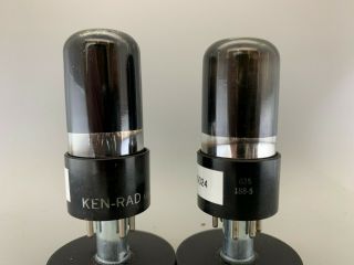 Ken - Rad 6v6gt Black Glass Power Tubes Platinum Matched Pr On At1000 See Specs