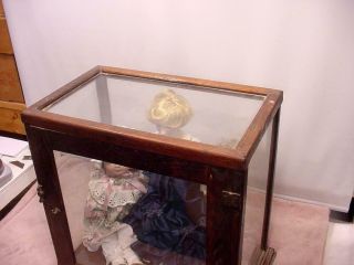 Vintage Wood and Glass Counter Top Display Case 2