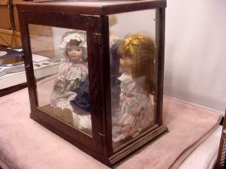 Vintage Wood and Glass Counter Top Display Case 3