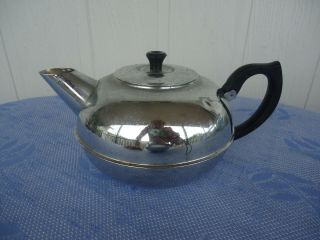 Vintage Britdis Chrome On Copper Teapot Zealand 6 Cup Several Available