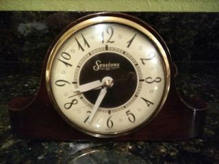 Vintage 1930s Sessions Art Deco Electric Mantle Clock Model 3w