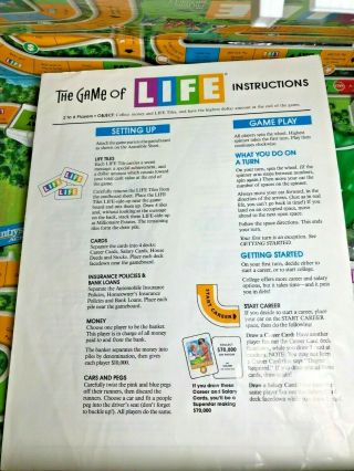Vintage 1985 1991 The Game of Life Board Game Milton Bradley Family Fun Classic 4