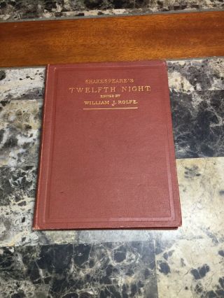 Vintage Shakespeare’s Twelfth Night Edited By William J.  Rolfe Hardcover
