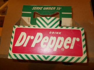 Vintage Dr.  Pepper 6 Pack Cardboard Carrier