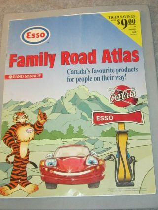 Vintage Promotional Rand Mcnally Esso Family Road Atlas 1998 Cdn Prov 