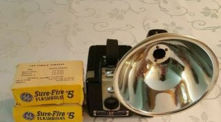 Vintage Kodak Brownie Hawkeye Camera Flash Model with Kodalite Flash & 8 Bulbs 2