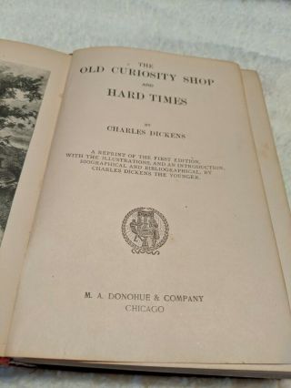 1891 The Old Curiosity Shop In Hard Times By Charles Dickens Hardback Book