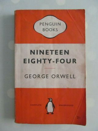 1984 By George Orwell Vintage Penguin First Edition Paperback Dated 1954