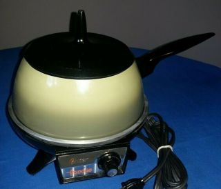 Vintage Oster Electric Fondue Pot Cooker Avocado Model 681 2