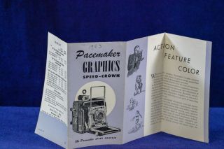 Graflex Speed Crown Graphic Price Brochure 1953