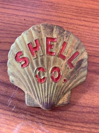 Vintage Shell Oil Gas Company Pin 1 1/2 Inches In Size