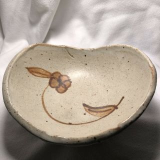 Vintage HP Bloomer ORGANIC STUDIO Pottery Footed Ikebana Signed 6 