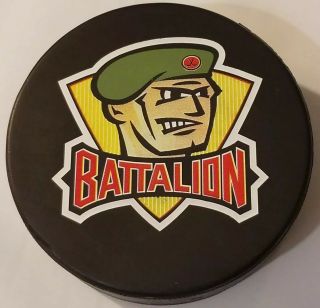 Brampton Battalion Ohl Vintage Viceroy Official Game Puck Made In Canada