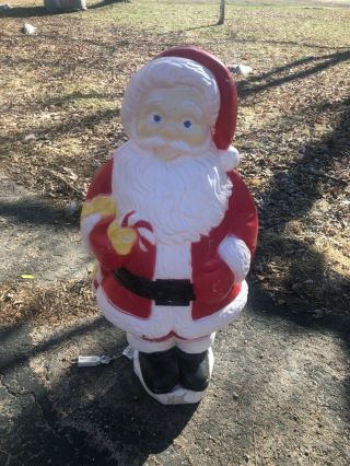 Vintage Santa 30 Inches Blow Mold Holiday Christmas Yard Decor