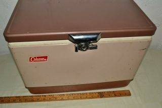 Vintage Tan Coleman Ice Chest Small Size 18x13x10 Bottle Opener Handles O