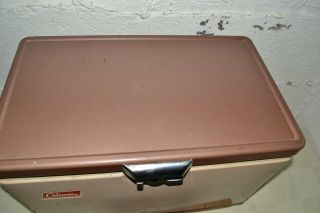 Vintage Tan Coleman Ice Chest Small Size 18x13x10 Bottle Opener Handles O 2