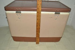 Vintage Tan Coleman Ice Chest Small Size 18x13x10 Bottle Opener Handles O 6