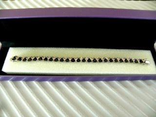 Vintage Suzanne Somers Ss Black And Pink Trilliant Cz Bracelet 7.  5 "