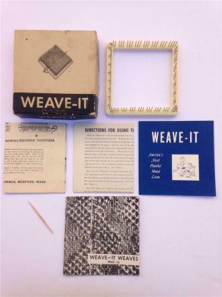 Vintage Weave - It Hand Loom Set Donar With Box & Instruction Sheets