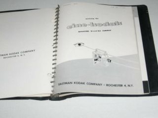 vintage Kodak Company Cine Cameras Parts lists & Service Info.  binder 4