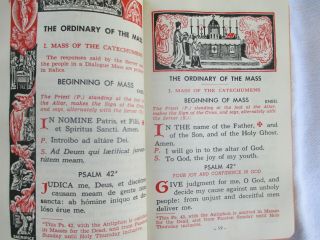 1954 Vintage St.  Joseph Sunday Missal Latin Mass Catholic Prayers - Large Print 4