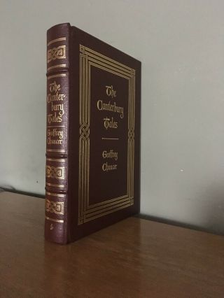 The Canterbury Tales Geoffrey Chaucer Easton Press - Leather - Near