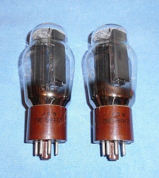 2 Rca Jan Crc 5r4gy Vacuum Tubes - 1944 Full Wave Rectifiers Hanging Filaments