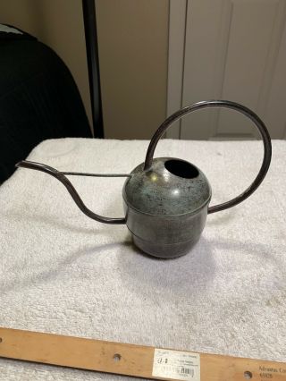 Vintage Copper Solid Watering Can Mid Century 3a