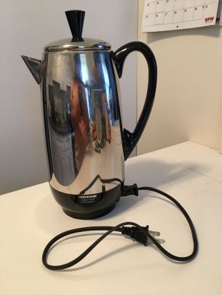 Vintage Farberware Superfast 12 Cup Automatic Electric Percolator Coffee Pot Usa