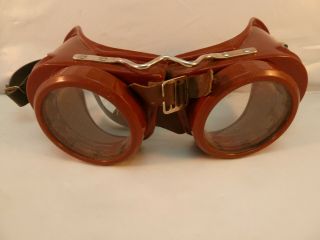 Vintage Welsh Mfg Co.  Welding Goggles Metalsmith Protective Made In Usa Bakelite