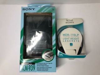 Sony Cassette Recorder Tcm - 939 With Headphones