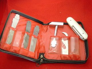 Vintage Barlow Made In Japan Multi Changeable Blade Knife Kit & Pouch
