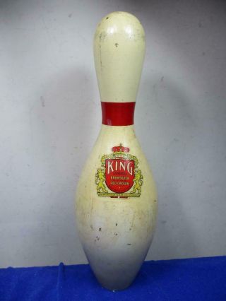 Vintage Wooden Bowling Tenpin Ten Pin Brunswick King Red Crown Regulation