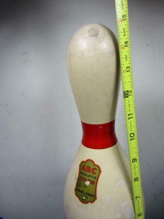 Vintage Wooden Bowling Tenpin Ten Pin ABC Regulation Jenkins NY 4
