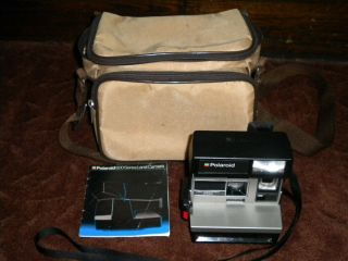 Poloroid Sun600 Lms Camera W/softside Carry Case & Instructions Vg Cond.