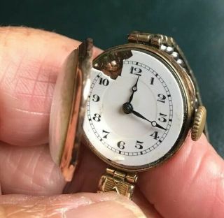 VINTAGE.  375 9ct GOLD LADIES ROTARY WRIST WATCH CHESTER 1928 BUT 5