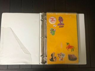 Vintage 1980’s Sticker Album with Stickers Album Binder Purple 2