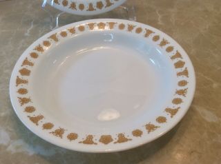 Corelle Butterfly Gold Vintage 2 Wide Cereal Bowls Or Pasta Bowls,  Salad Or Soup 2