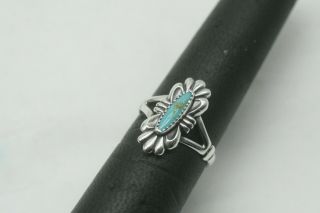 Vintage Turquoise - Sterling Silver 925 ` Ring.  Sz.  7.  5