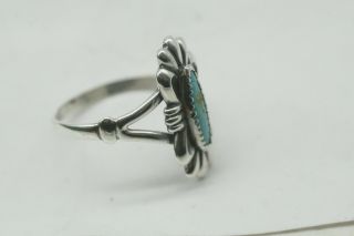 Vintage TURQUOISE - Sterling Silver 925 ` Ring.  Sz.  7.  5 4