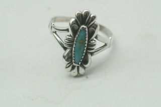 Vintage TURQUOISE - Sterling Silver 925 ` Ring.  Sz.  7.  5 5