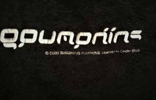 Smashing Pumpkins Machina Black T - Shirt 2003 Vintage Grunge Rock Cinder Block M 5