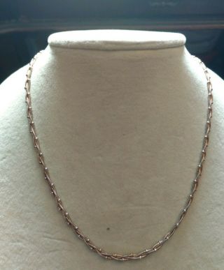Fas 925 Sterling Silver Vintage Braided Beaded Necklace 17 "
